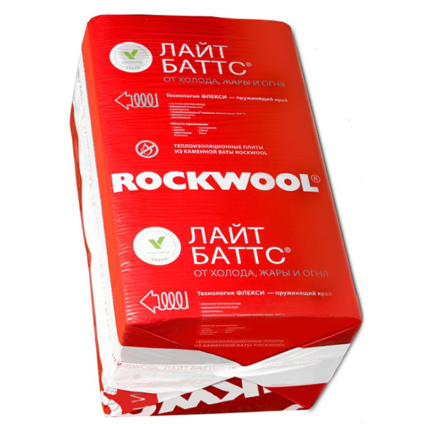 Утеплитель Rockwool Лайт Баттс 1000х600х70 мм, 8 шт. уп