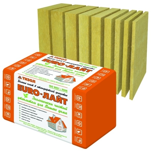 Утеплитель Тизол Евро-Блок 65 1000х600х100 мм, 3 шт. уп