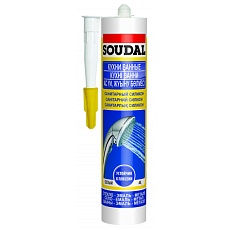 Soudal Герметик санитарный силикон белый 15*280мл